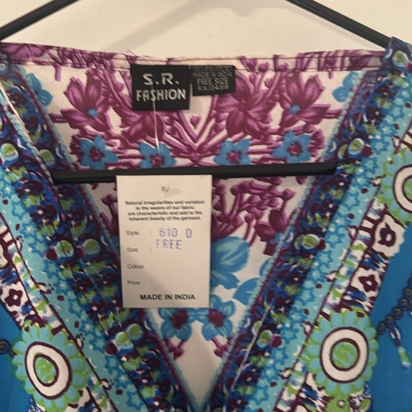 #Kaftan-one size fit most multicolored, beautiful laser, print for vacation - Picture 8 of 17